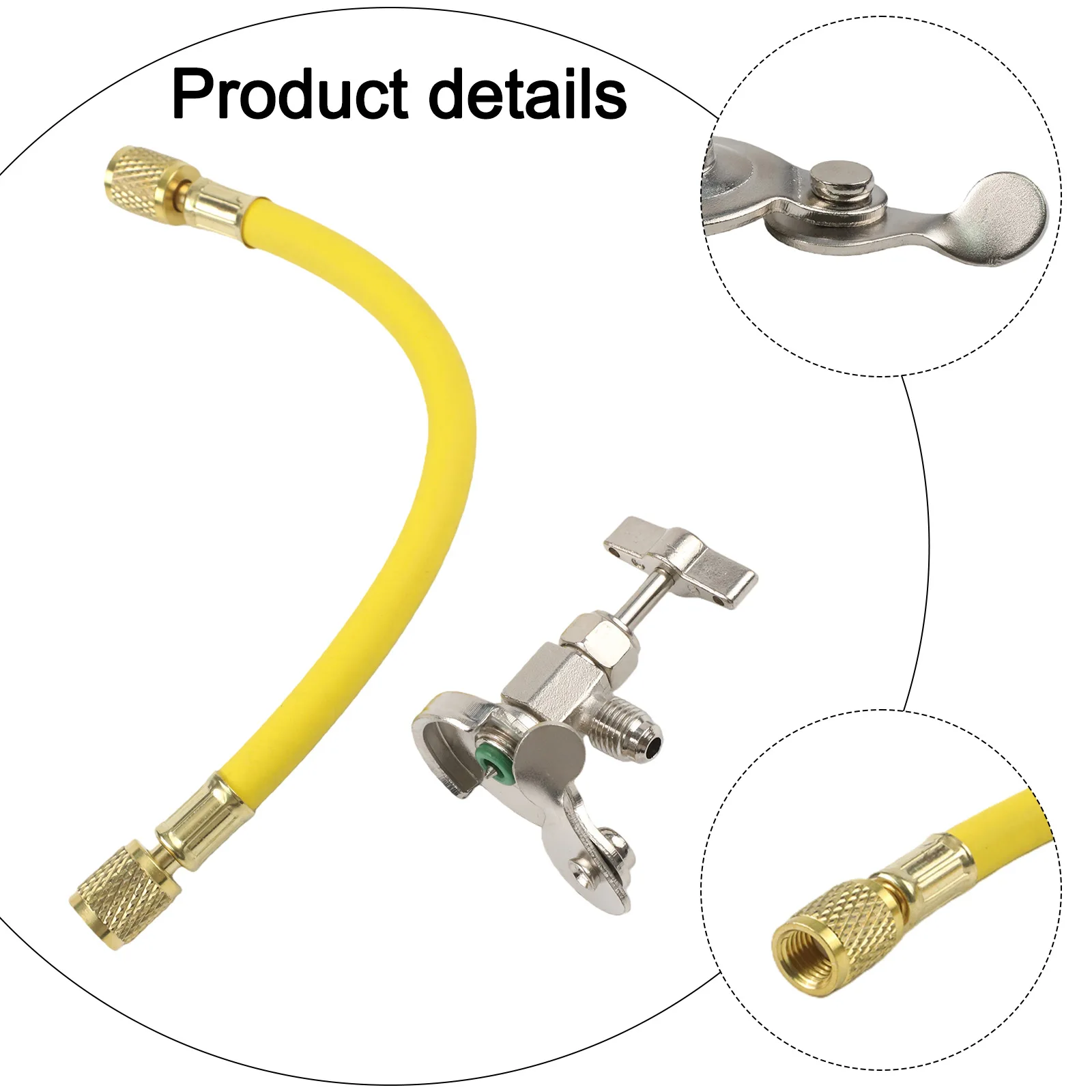 Can Tap Tapper Hose Valve Kit Faucet Tube Recharge Adapter Refrigerant Charge Rubber Stainless Steel Brand New