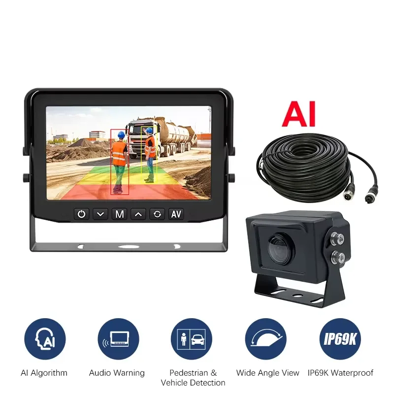 Hot Sale Industrial Warehouse Proximity Warning Alert 24V AI Camera Blind Spot Collision System Forklift Proximity
