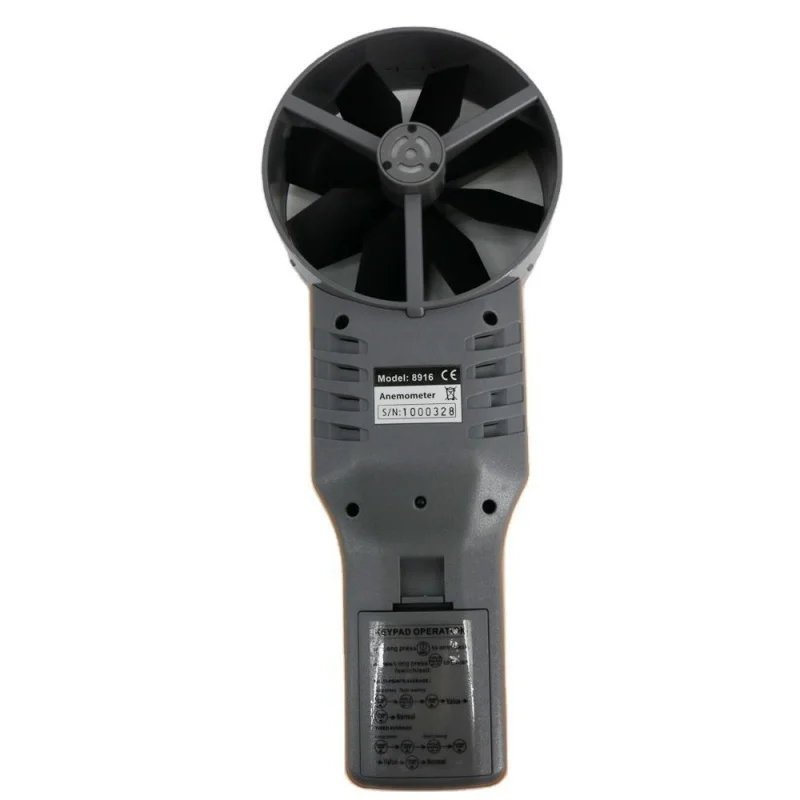 AZ8916 Digital Anemometer Measures Wind Speed, Air Volume, and Temperature Values Ultra Sensitive Large Fan Blade Anemometer