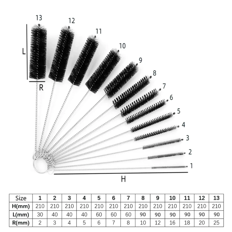 Brosse à paille longue, brosses nettoyage paille pour nettoyeur tubes en nylon