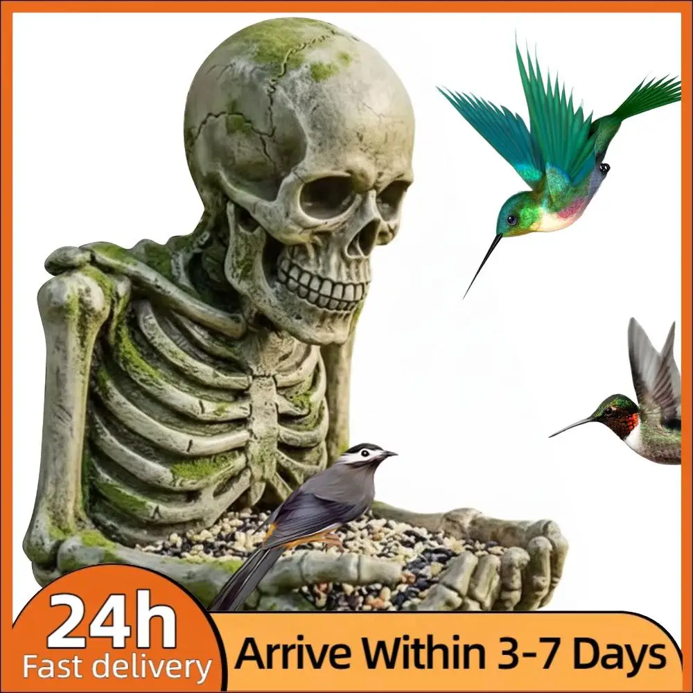 

Bird Feeder with Hidden Keyhole Hanger Waterproof Tree-Mounted Outdoor Sculpture Feeders for Backyard and Garden Decoration