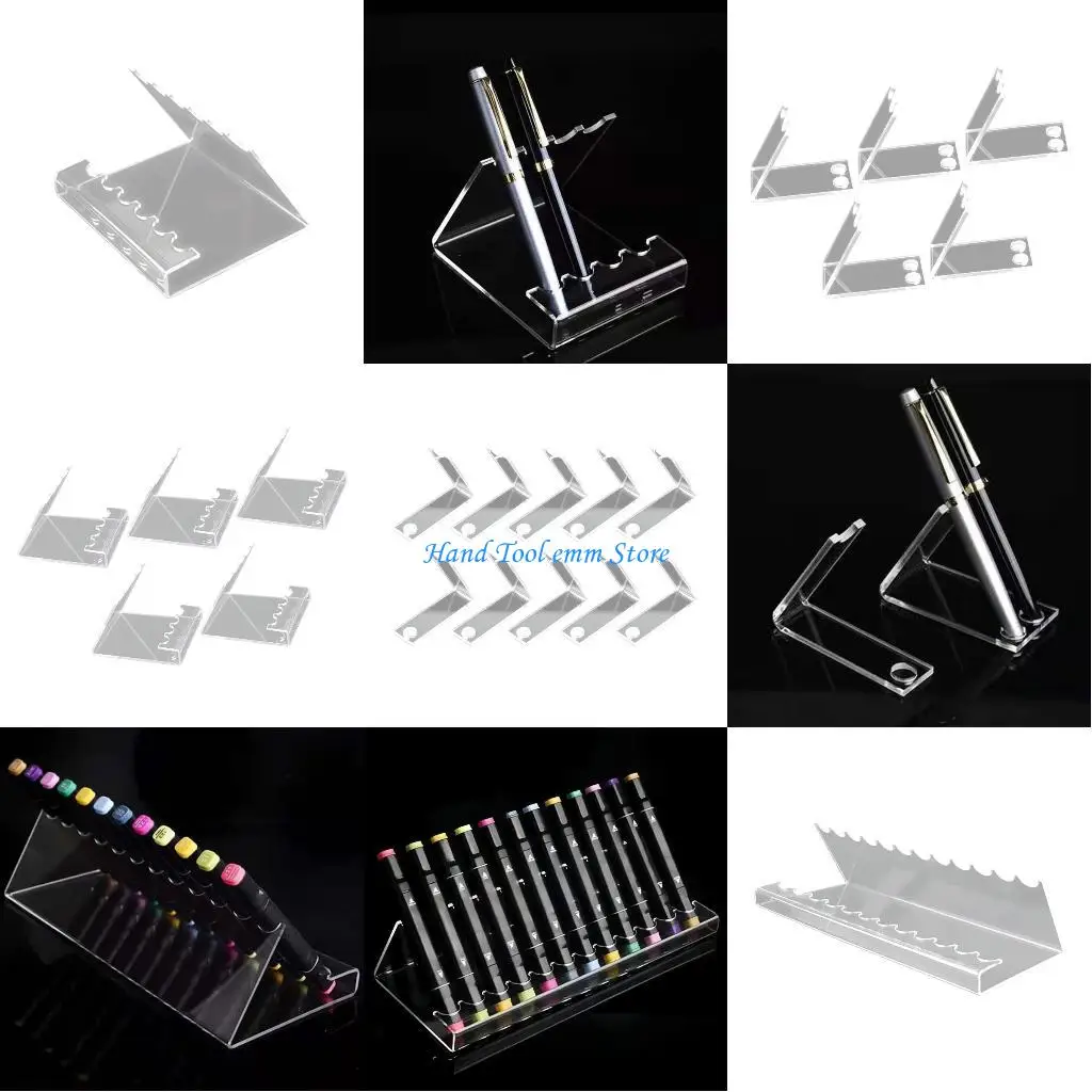 

H37F Multifunctional Desk Fountain Pen Organiser Display Stand for Pens Paint Brushes