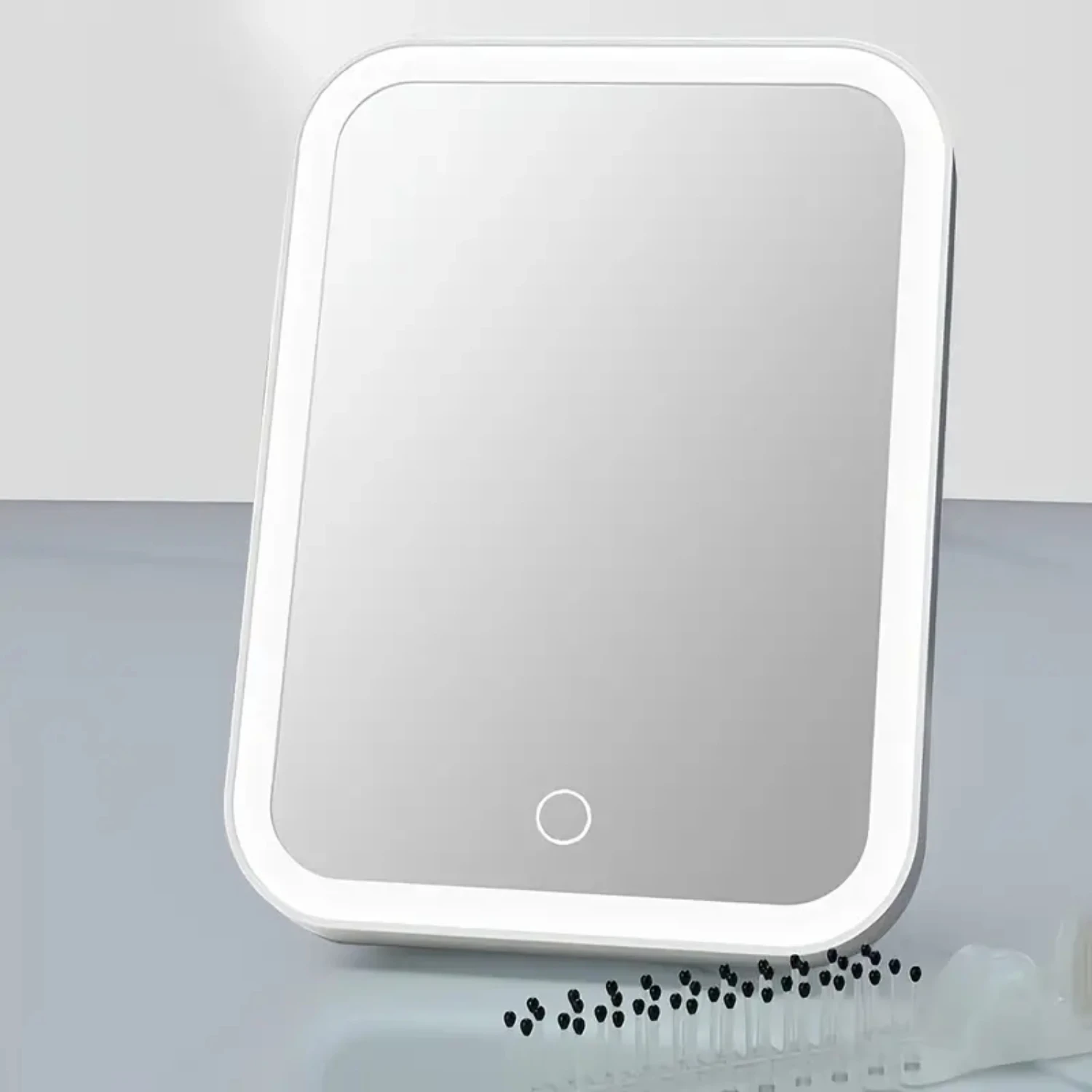 Desktop-LED-Schminkspiegel mit Touch-Control-Fülllicht, USB-betriebener Schönheitsspiegel für Studenten