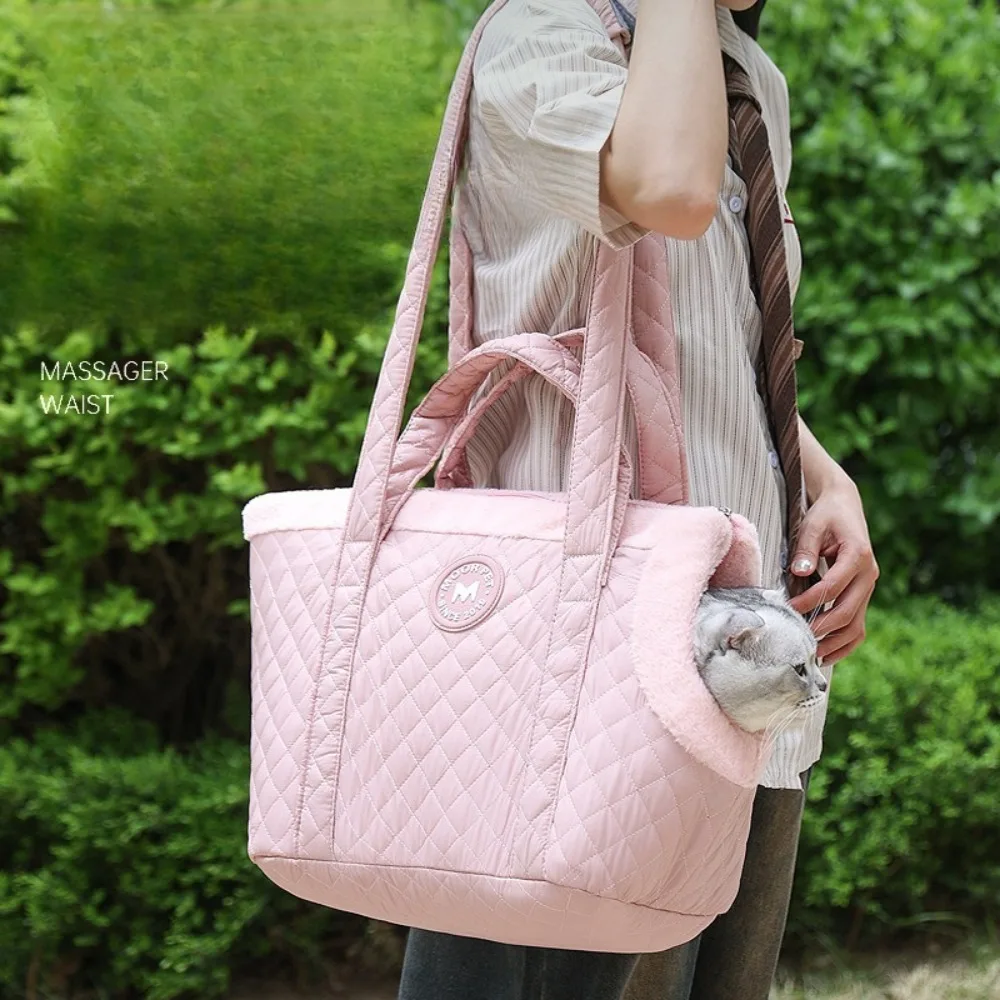 New Portable Cat Carrier Bag Breathable Plush Lined Pet Dog Tote Bag for Small Dogs Cats Outdoor Travel Pet Handbag