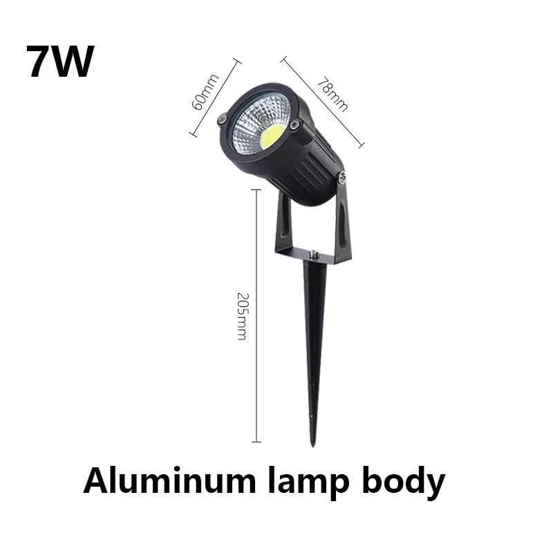 Lampy ogrodowe Waterprof lampka LED na trawnik 4-6-8 W 1 14 w42w5 6W dekoracja krajobrazowa reflektory kolczaste DC24VAC110VAC220V