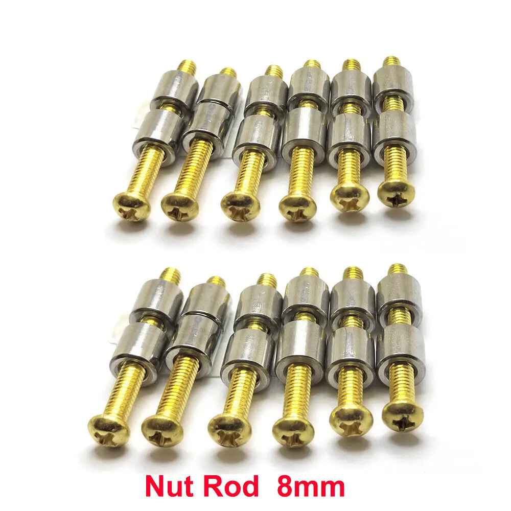 

12 Pcs/Bag 35mm Brass SCREW With Nut Rod 6mm or 8mm LOVELESS Corby BOLTS