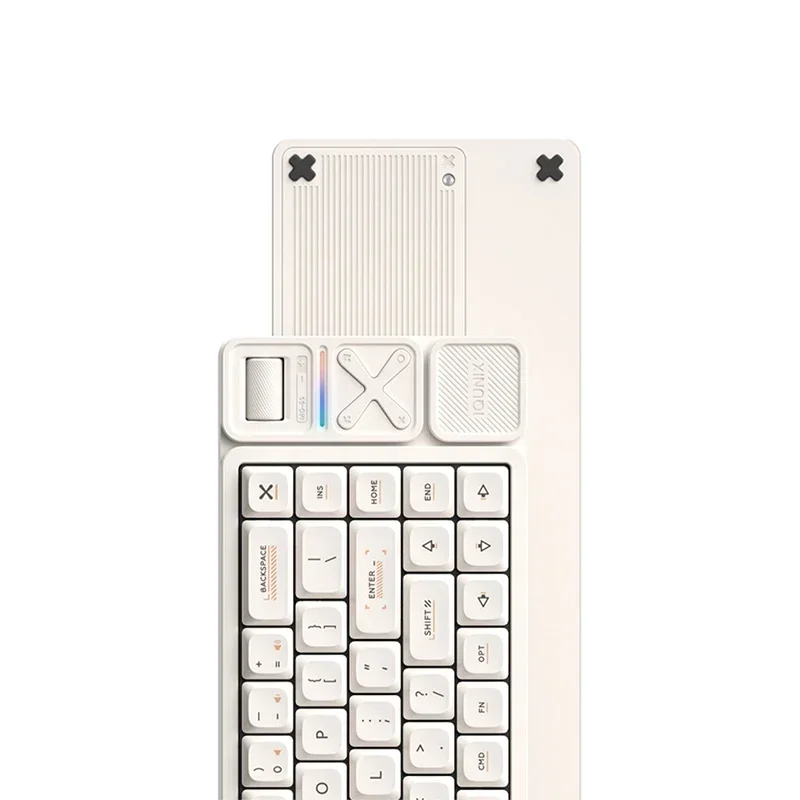 Tastiera meccanica IQUNIX MG65 Pro Tastiera da gioco wireless a 3 modalità a basso profilo Supporto per ufficio ultrasottile in lega di alluminio VIA