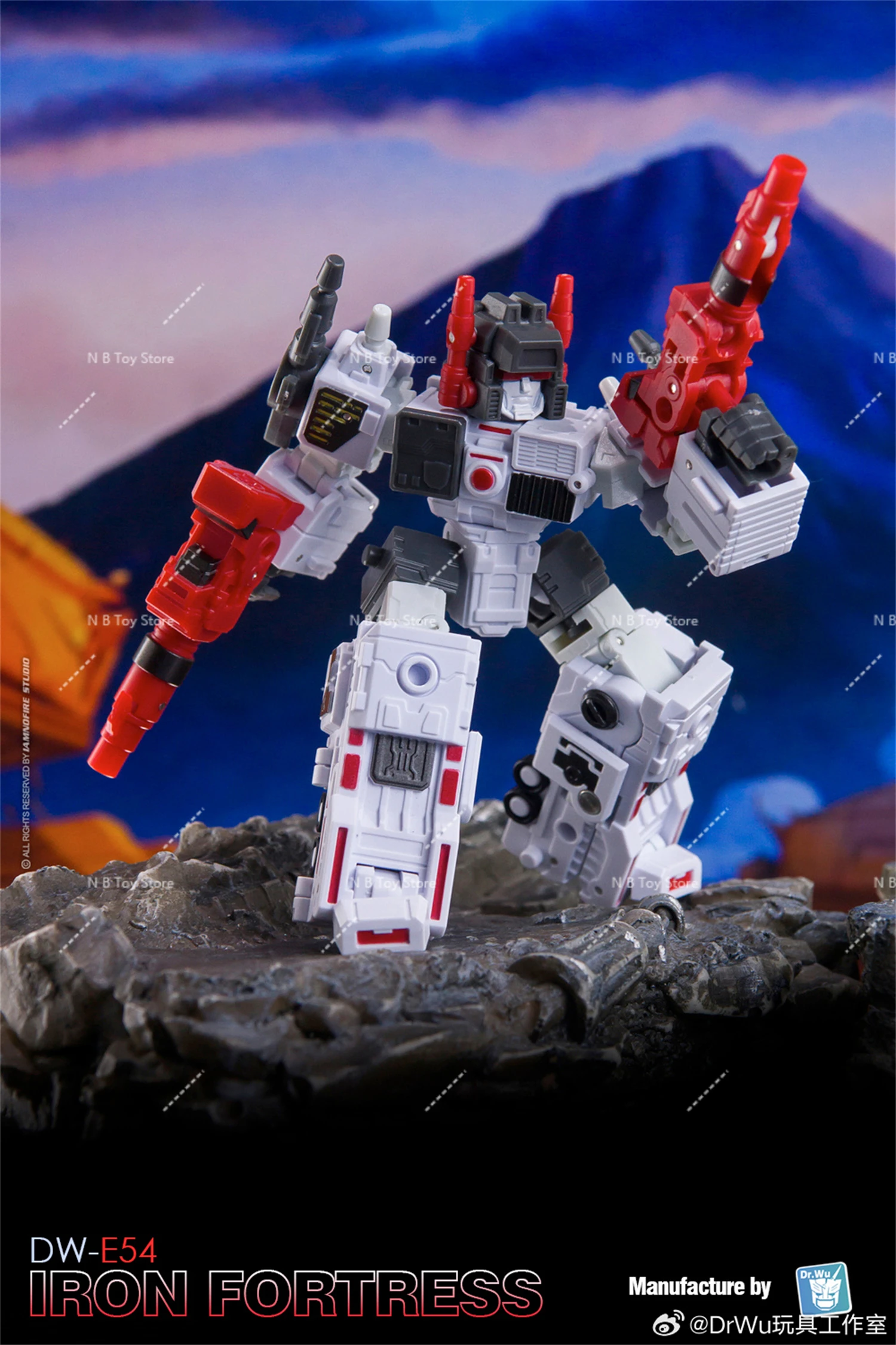 

Dr.Wu Transformation IRON FORTRESS Metroplex Mini Action Figure - Collectible Gift DW-E54 DWE54 DW-E54B in Stock
