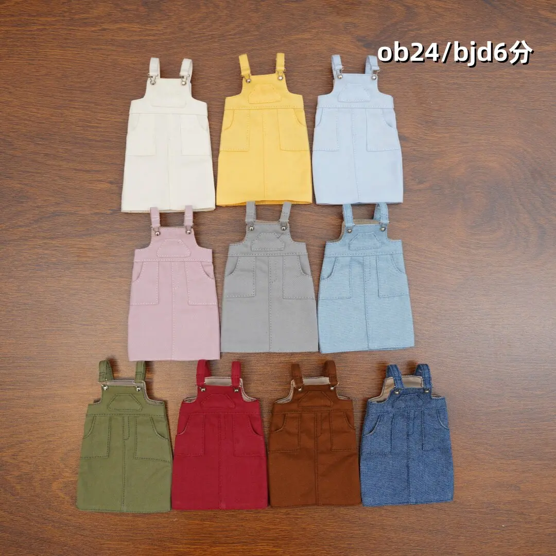 Blythe doll clothes accessories, overalls, small cloth, ob24 ob22 bjd, 6-point plain body, small 6-point doll clothes, daily ove