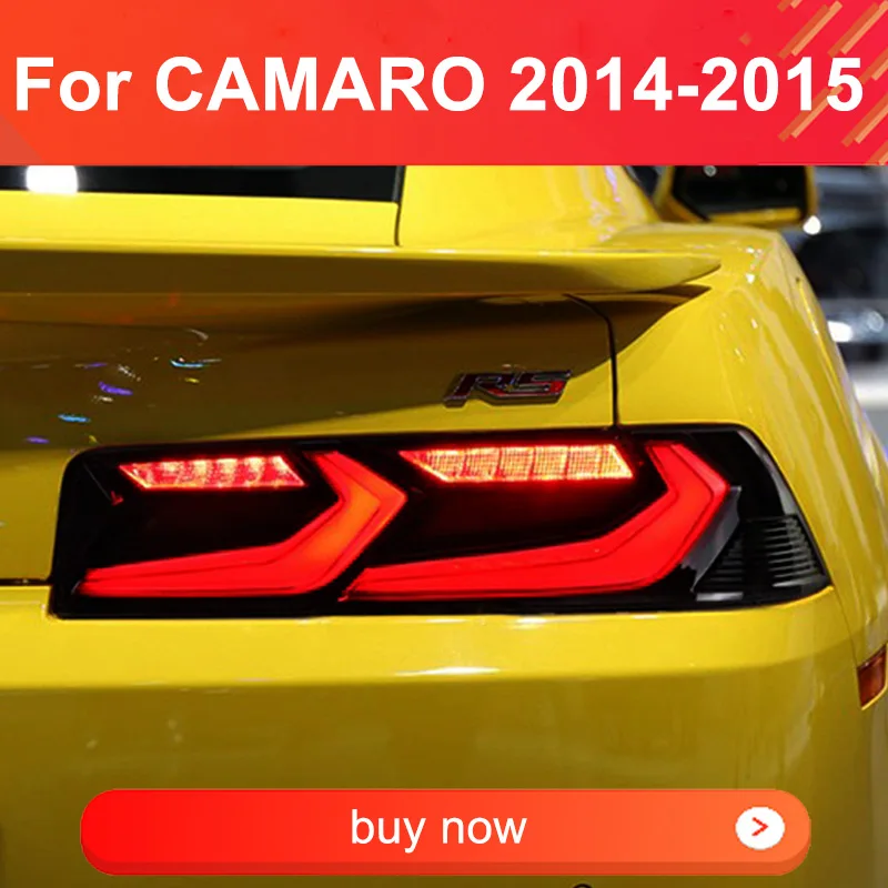 1 زوج LED الذيل ضوء الجمعية لشروليه كامارو 2014 2015 التوصيل والتشغيل المصابيح الخلفية مع LED الديناميكية تحول الخلفية الذيل مصابيح
