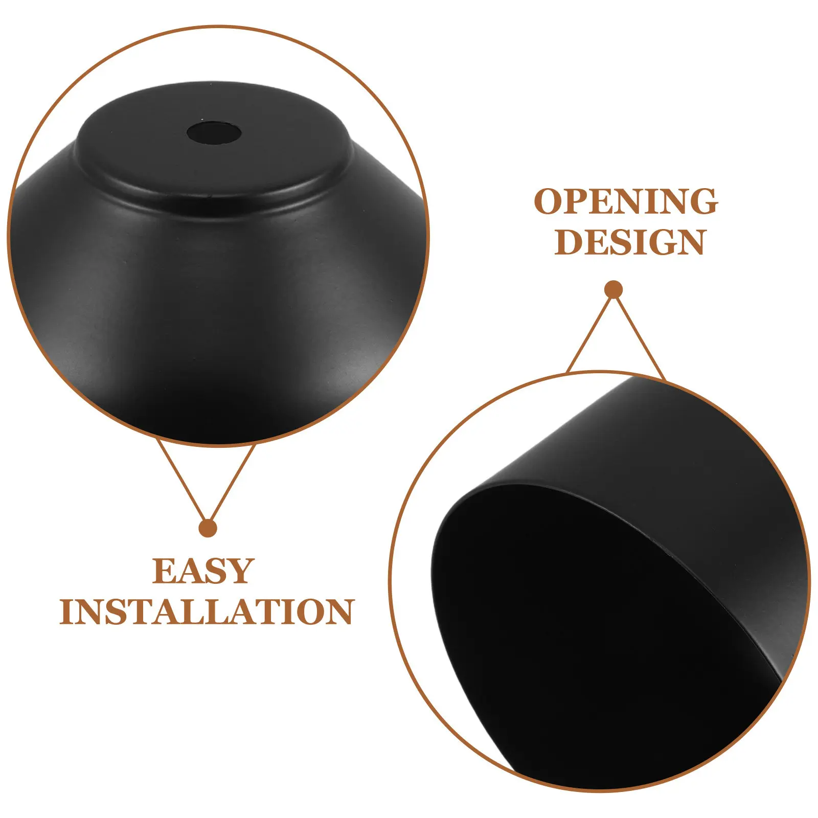 Warmer Lampshade Replacement Farmhouse Metal Lamp Shade for Desk Table Lamp Black Matte Iron Bulb Cover with 10Mm Hole - view 5