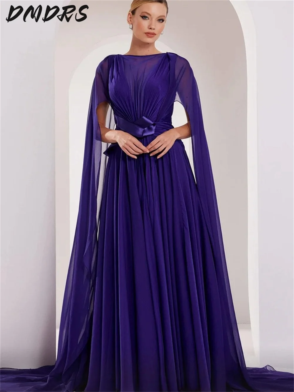 Classic Long Sleeve Mother of the Bride Dress Classic Chiffon Red Carpet Party Dress Elegant A-line Gown For Women Customized