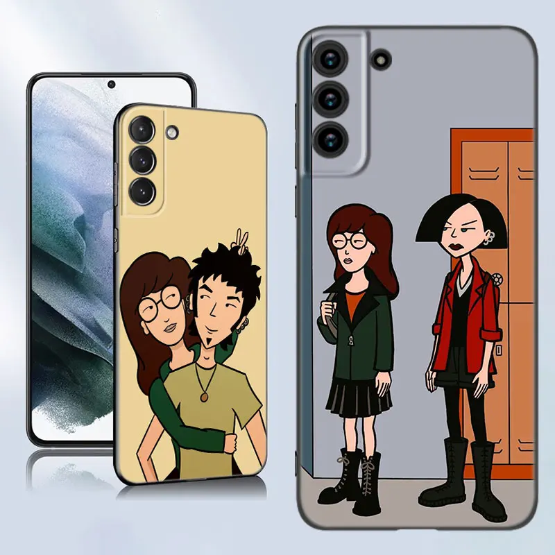 Anime D-Daria Black Silicone Phone Case For Samsung Galaxy S23 S21 S20 FE S24 S22 Ultra S10E S10 S9 S8 Plus