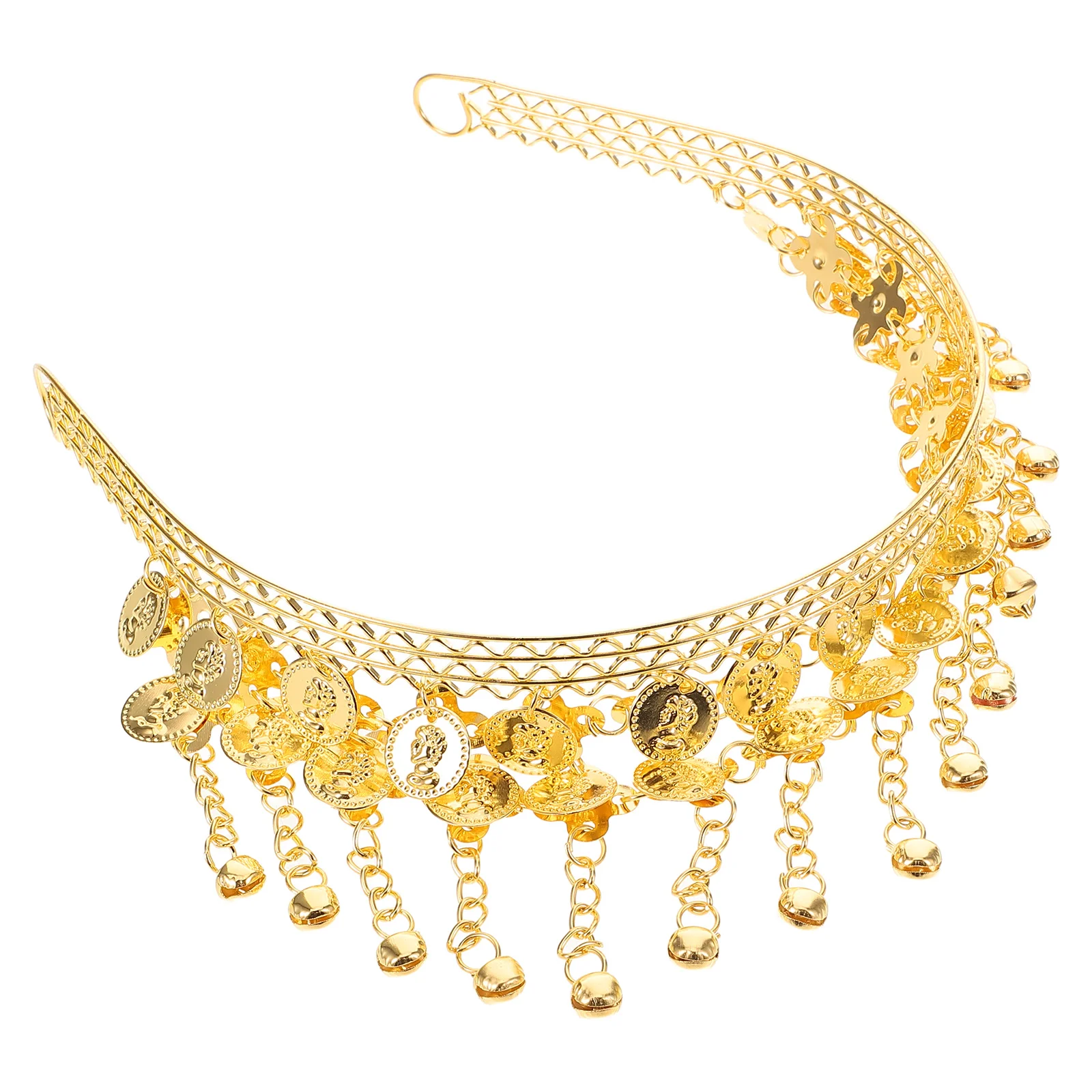 

Headgear Accessories Women Dancing Jewelry Hair Band 9 Golden Flat Angle Hairpin Festival Hair Accessories