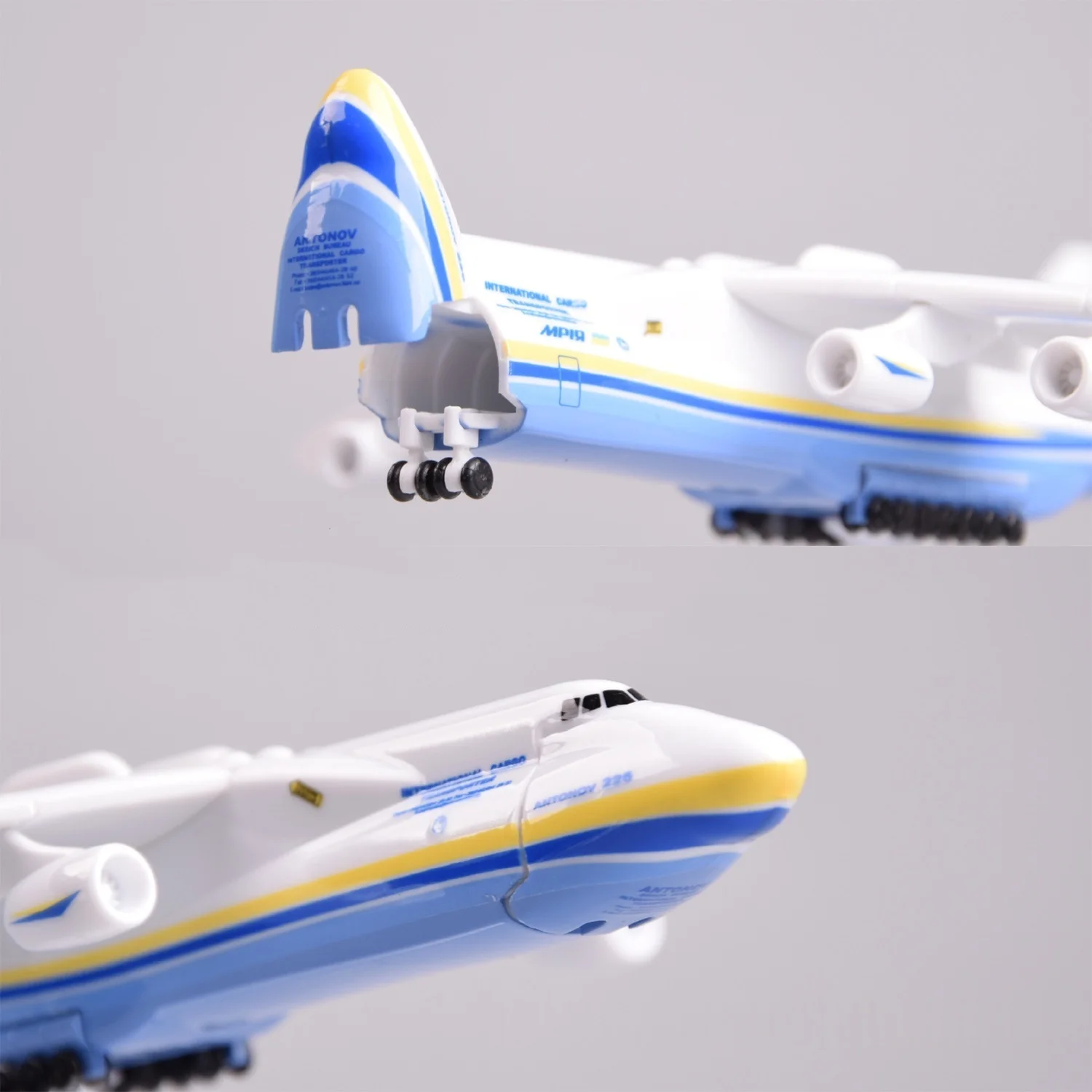 مقياس الطائرات 20 سنتيمتر أوكرانيا أنتونوف AN225 Mriya نموذج طائرة النقل 1:400 مقياس معدني طبق الاصل مقصورة الطائرات يمكن فتحها