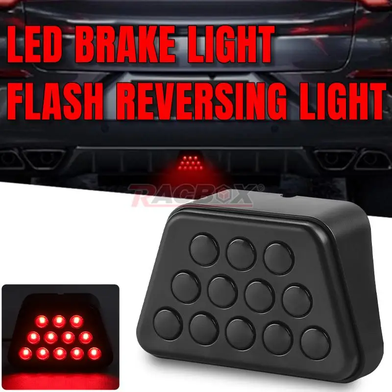 12V Rear Stop LED F1 Style Red Blink Lamp Auto Flash Warning Lamps Tail Thrid Flicker Fog Pilot Signal Car Reverse Drving Lights