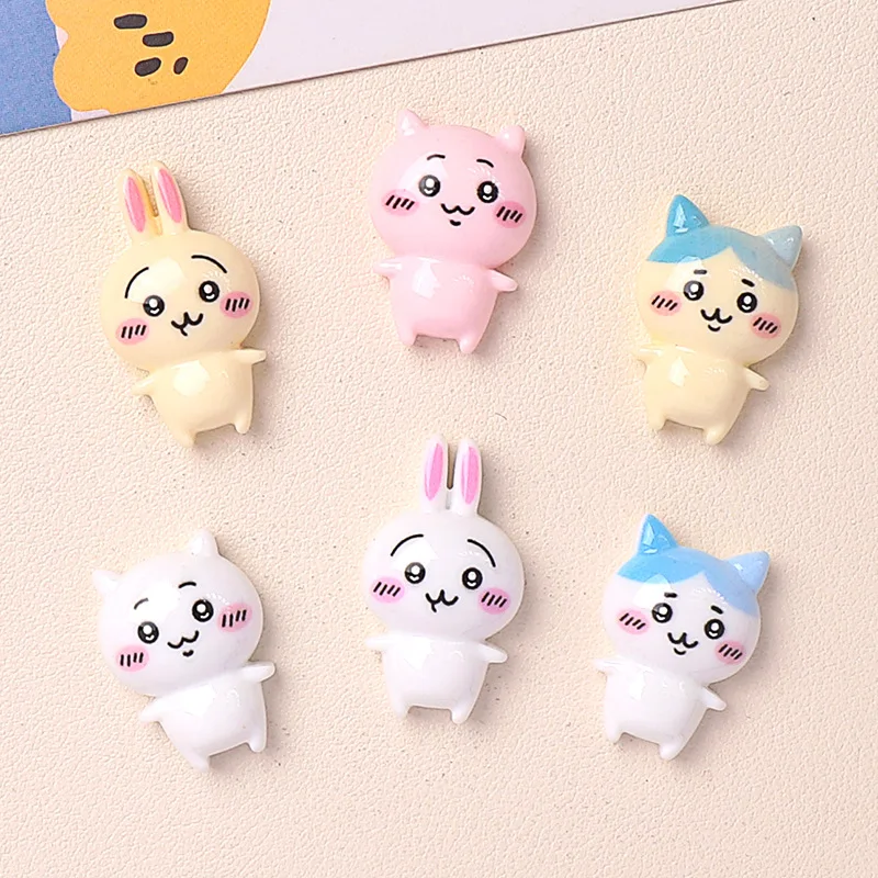 

100pcs Kawaii Cartoon Rabbit Cat Flatback Resin Scrapbook DIY Headwear Decoration Accessories