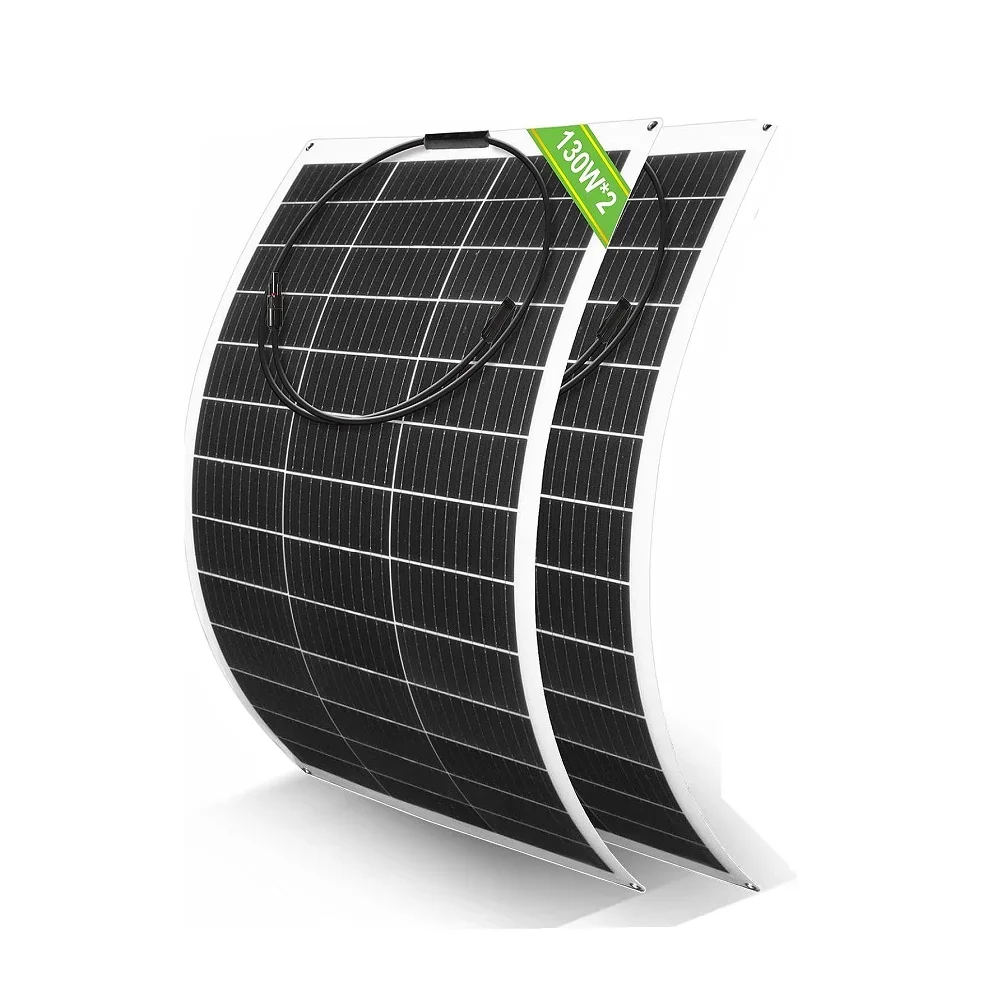 High Efficiency 12v 18v 24v 48v PV Mono Flexible Solar Panels 50W 100W 150W 200W Solar Panels In Guangzhou