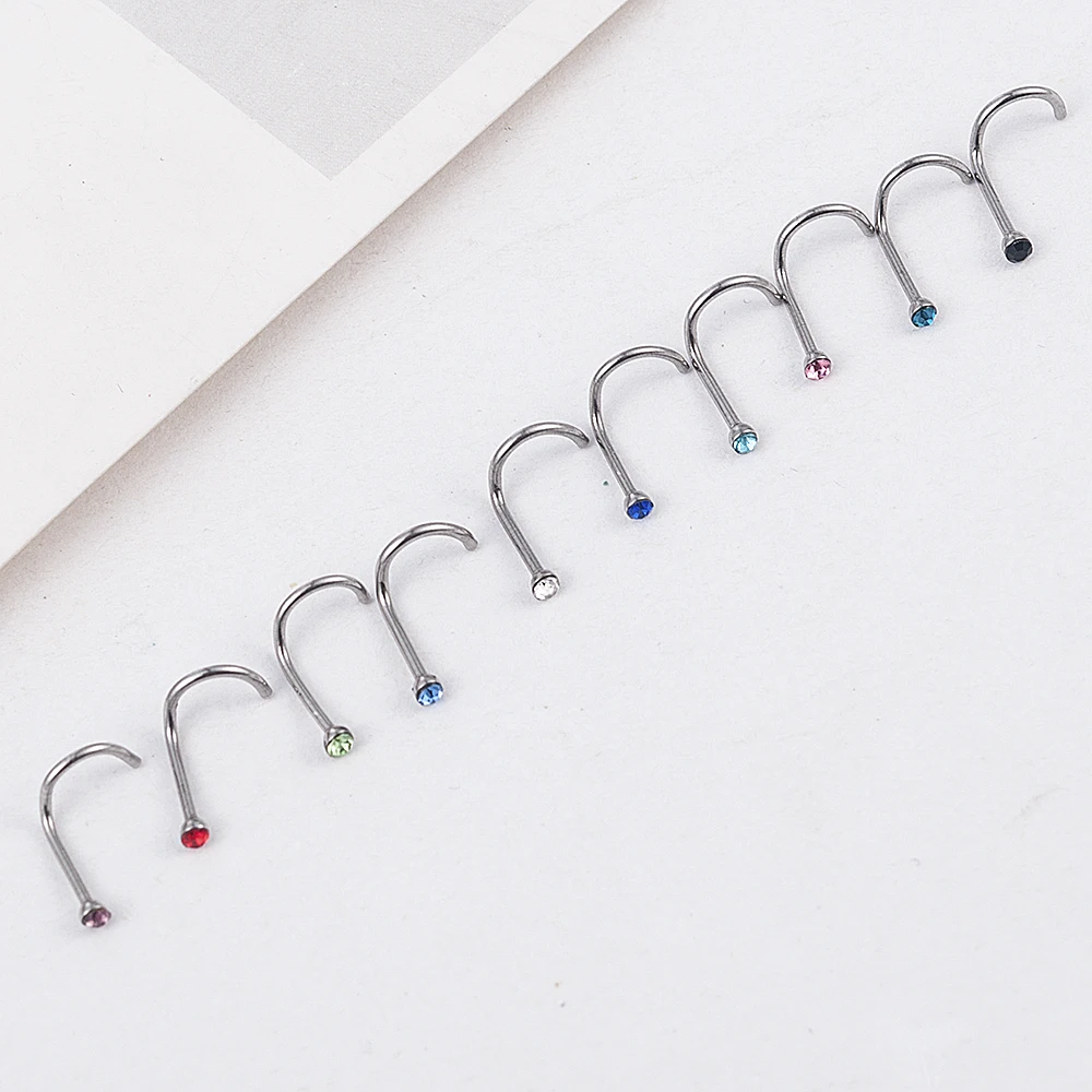 10/20/30/40 pcs Punk Style Piercing Nose Lip Jewelry Body Jewelry For Man Women Studs 2mm Pick Free Shipping