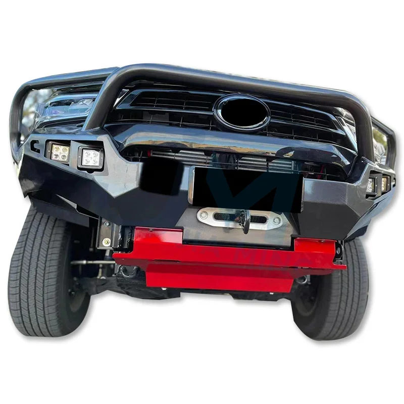 Custom Stainless Steel Front Bumpers Bull Bar Front Nudge Bar For Nissan Navara Np300 2015 Frontier Isuzu 2022 D-Max With Lamp