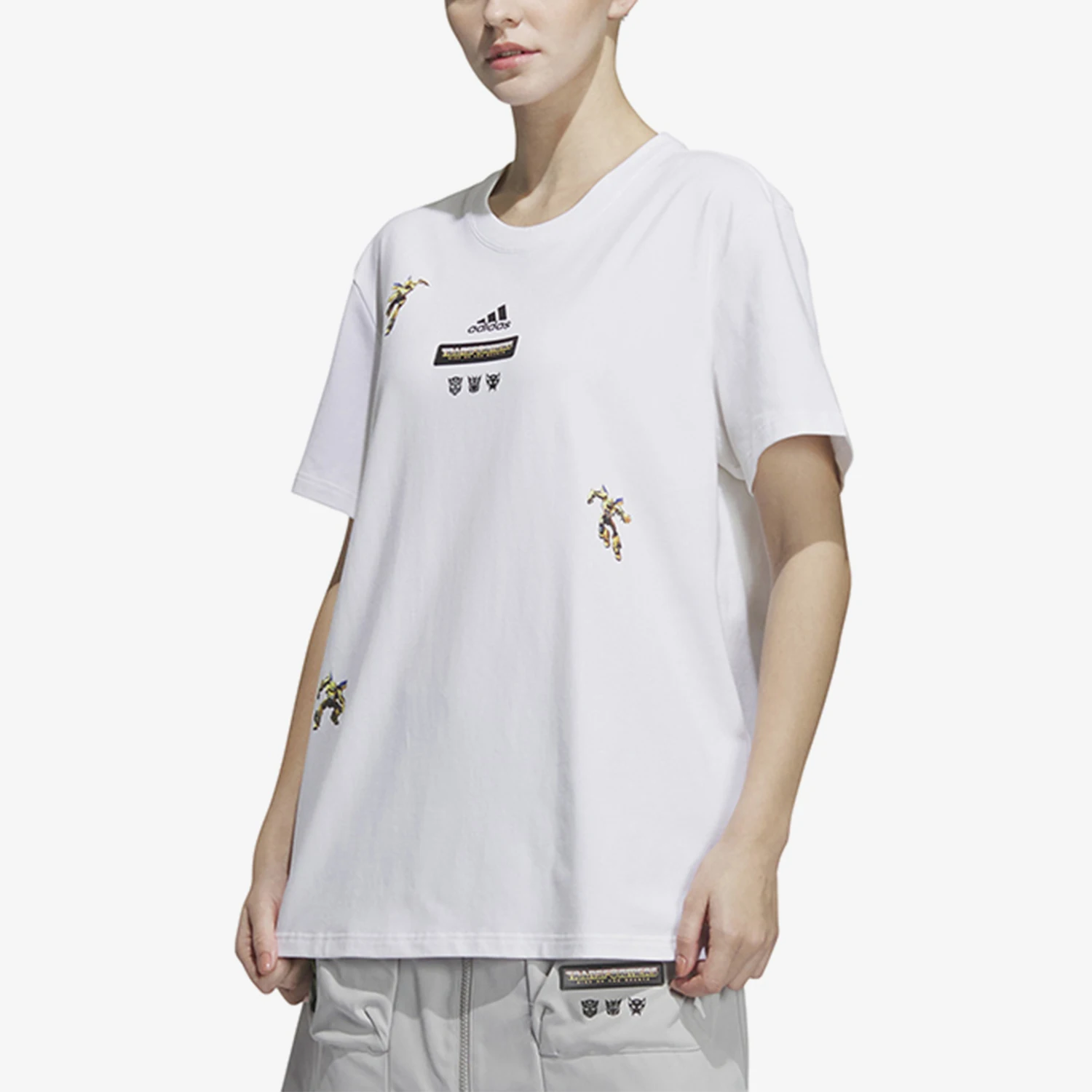 

Adidas Official Genuine Summer New Women's Fashion Casual Round Neck Sports T-Shirt IU4753