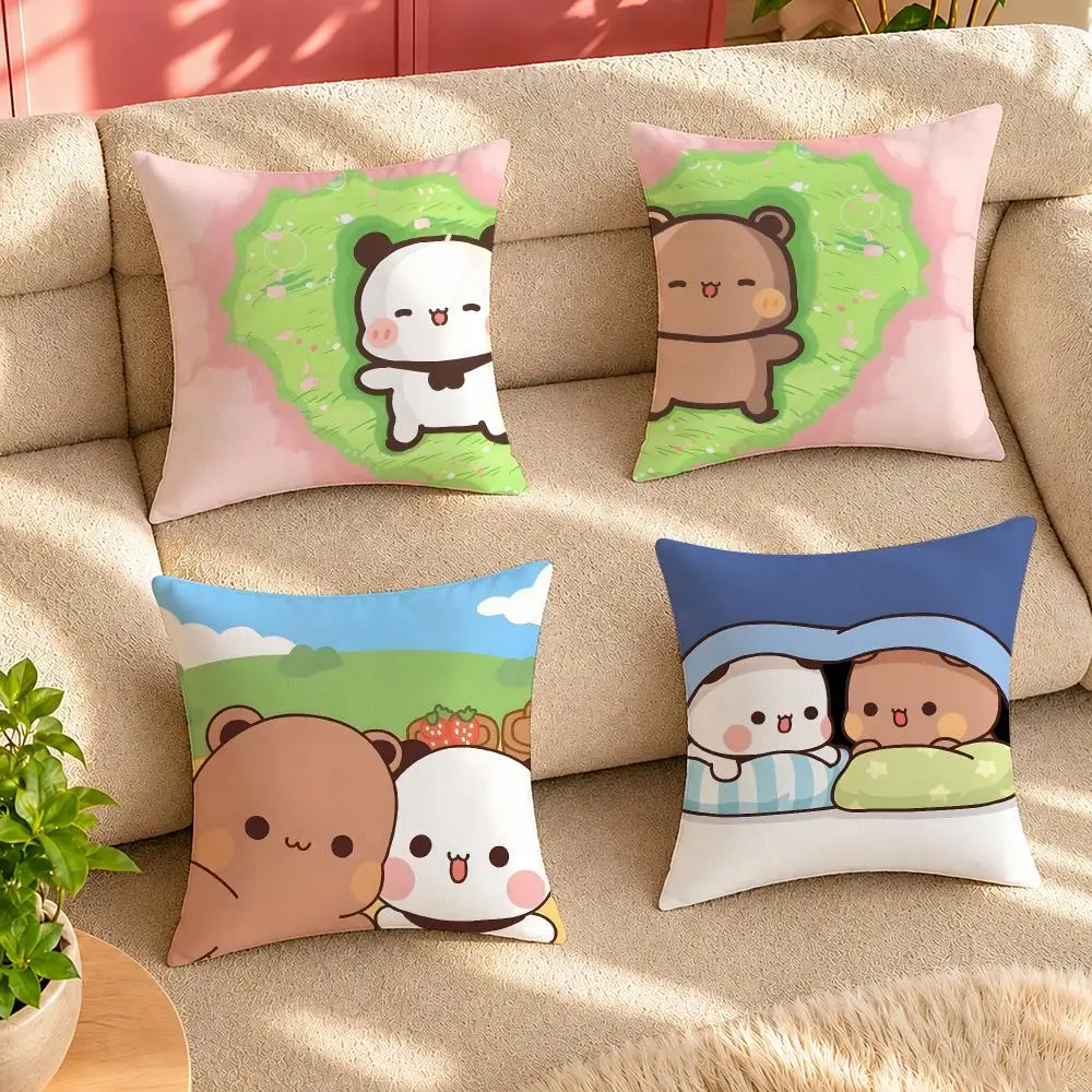 Yier Panda-almohada bonita de Bubu Dudu Cushion Cover Pillow Cover Decorative Throw Couch Home Decor for Living Room Sofa