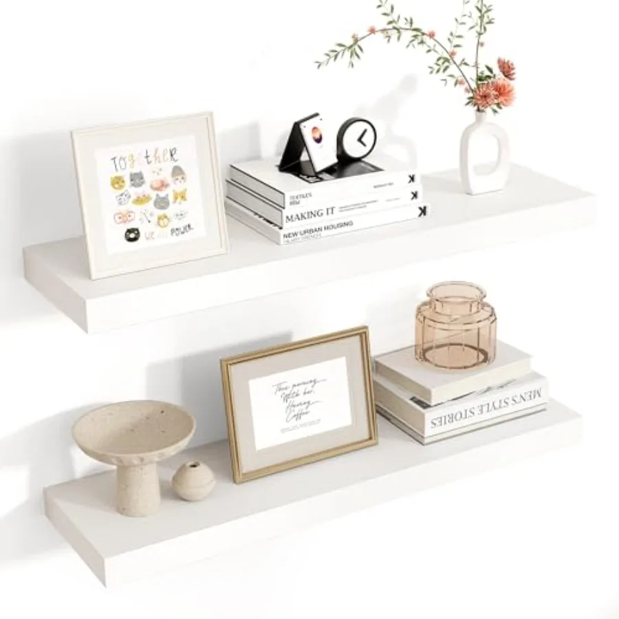 

Floating Shelves for Wall 24W x 6.7D x 1.37H Engineered Wood Wall Shelves with Invisible Brackets for Living Room Bedroom Bathr