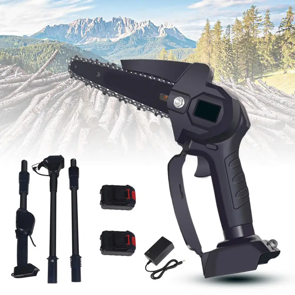 1Set High Branch Saw, Rechargeable High Power Motor Cordless Electric Pole Chainsaw, Detachable Telescopic Pole Garden Equipment - view 3