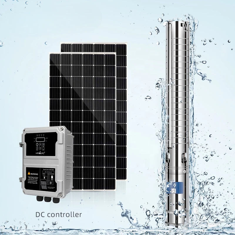 

Handuro 4inch 6inch 88m stainless steel impeller pump Solar Power Submersible Borehole Water Pump Deep 4inch Well pump