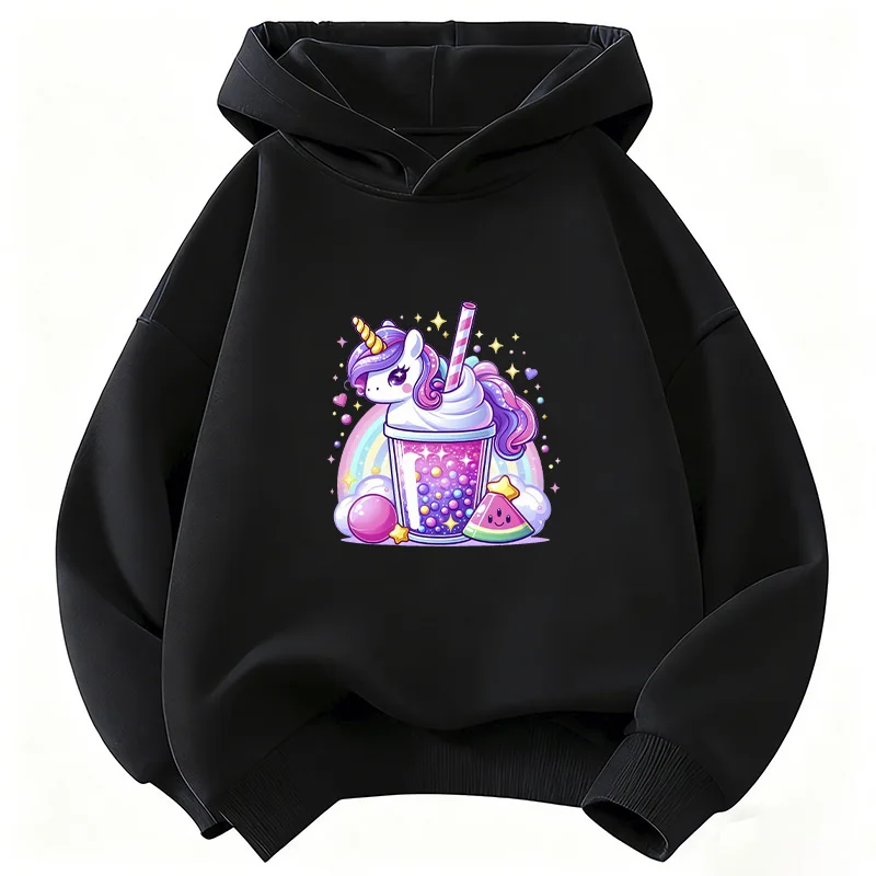 Kawaii Rainbow Unicorn Printed Kids Children's Sweatshirt Cute Hoodie Hoody for Boys Girls Autumn Winter Casual Hoodies