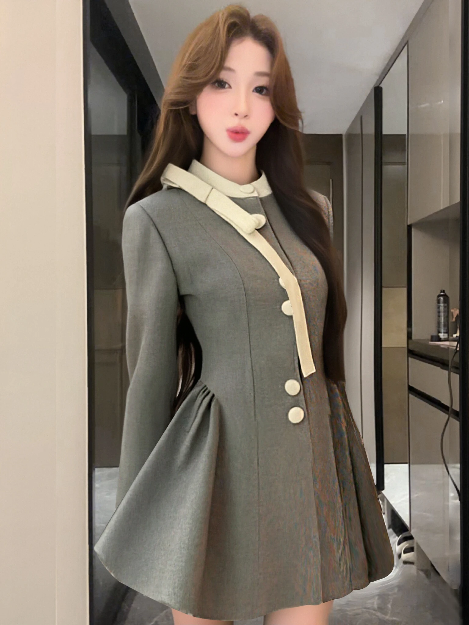 

Fashionable Versatile High-End Feel Set Skirt Two-Piece Set with Autumn Winter New Arrival 2025 round Neck Long Sleeve...