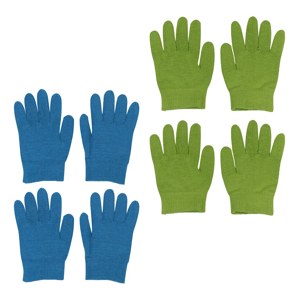 

4Pairs Moisturizing Gloves Hand Care Gel Spa Gloves for Dry Cracked Skin Rough Repair Protective Hand Therapy Beauty Care