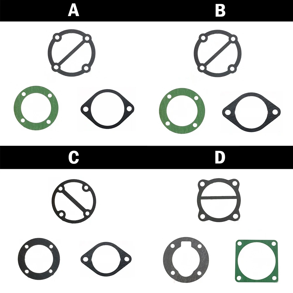 Gaskets Washers Valve Plate 3 In 1 3Pcs Set Air Compressor Base Valve Plate Black Gaskets Plastic Air Compressors