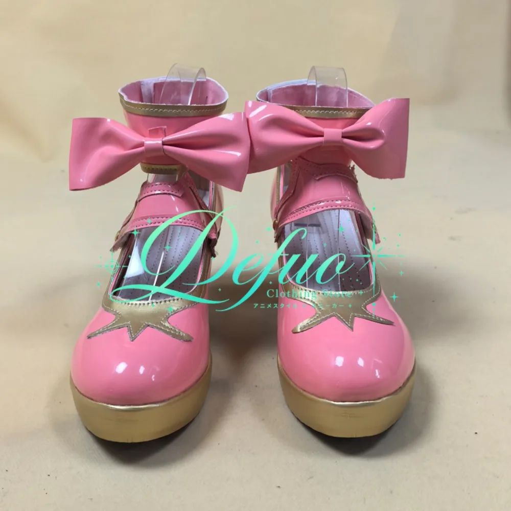 Kiriko Pink Cat Cafe Cosplay Shoes Custom Made for New Year Gaming Costume Party Convention and Studio Photography