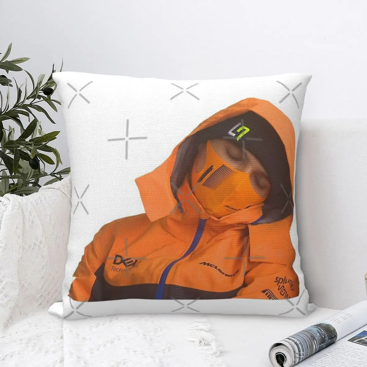 Sleeping Lando Norris At Spa 2021 Pillow Case Pillow Cover Kawaii Dakimakura Cushion Cover Anime Pillow Case