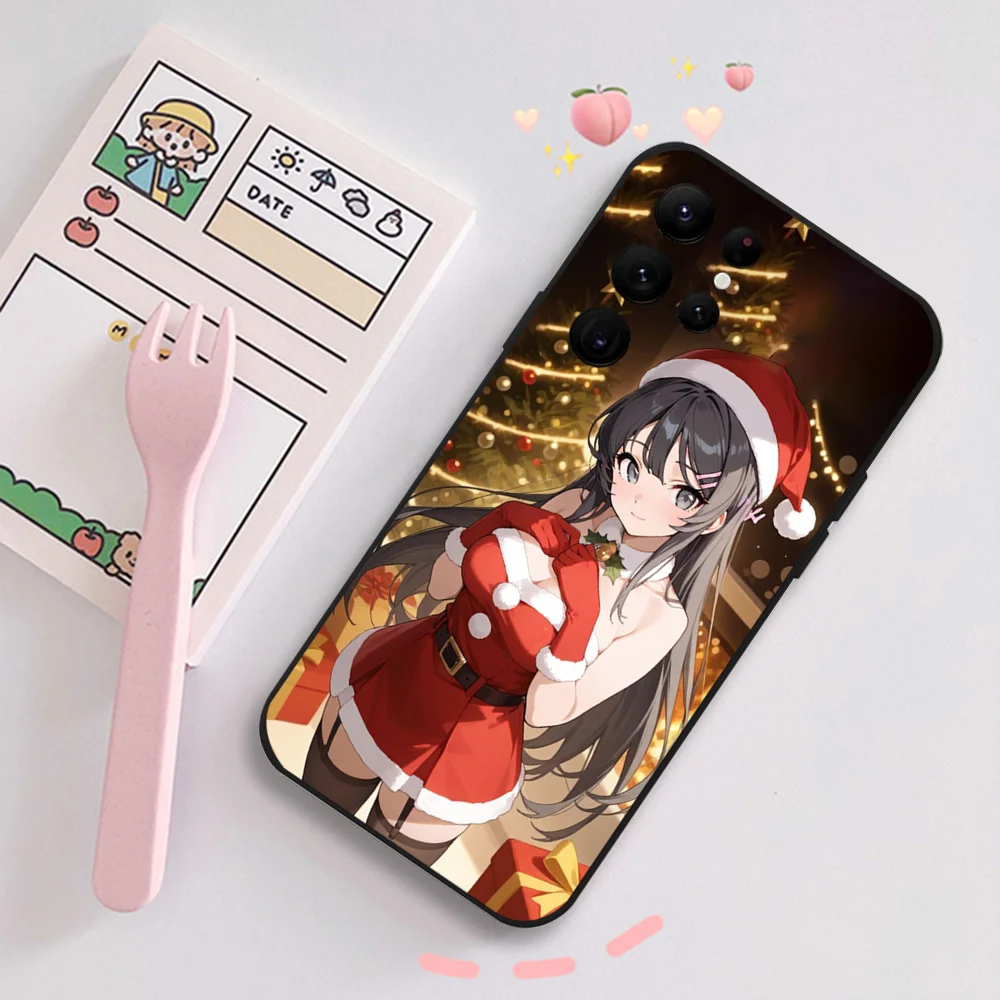 Anime Mai Sakurajima Phone Case  Samsung S series s20 s21 s22 s23 s24 FE Plus Ultra TPU Soft to Skin-friendly case