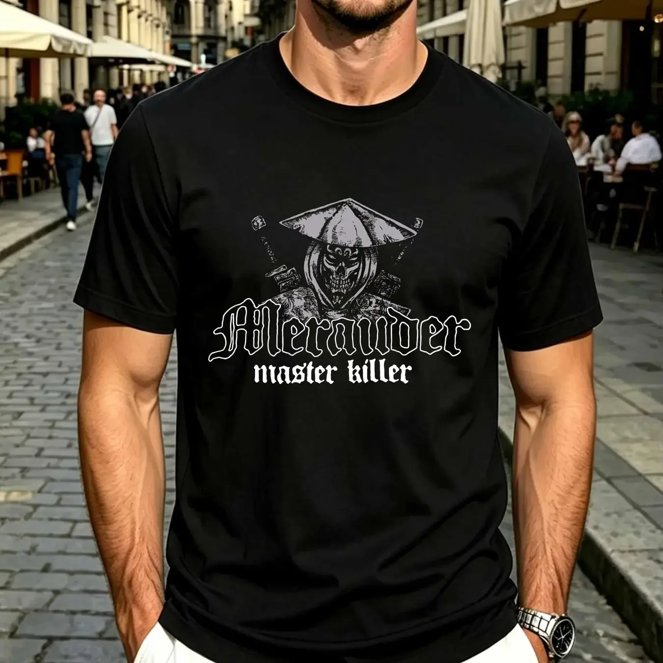 washed T Shirt Vintage Merauder Master Killer Reaper Records Size M long sleeves vintage Washed designer clothes Soft