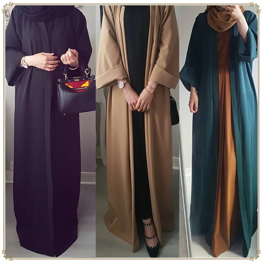 

Eid Ramadan Modest Abaya Clothes for Muslim Women Islamic Fashion Dress Casual Long Cardigan Robe Turkish Kimono Femme Outfits