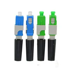 100PCS FTTH Pre-Bur Fiber Optic Quick Connector Mechanical SC UPC APC Fast Connector Adapter Factory price Wholesale