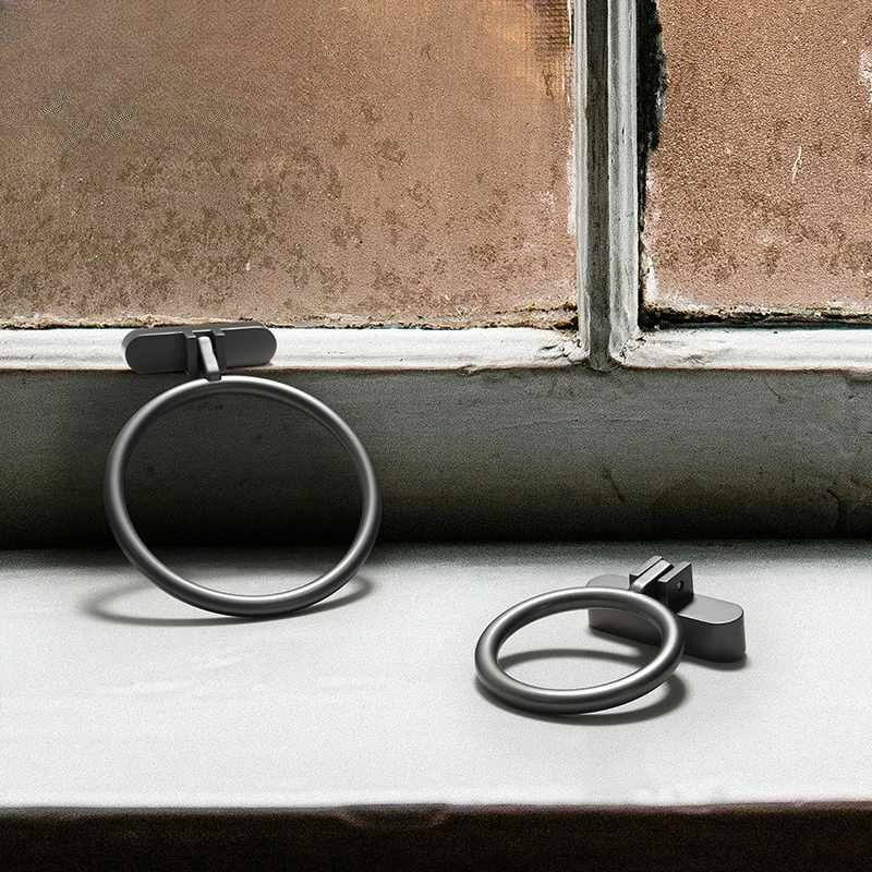 

Modern Minimalist Golden Cabinet Handle Ring Pull Drawer Knob Kitchen Door Handle