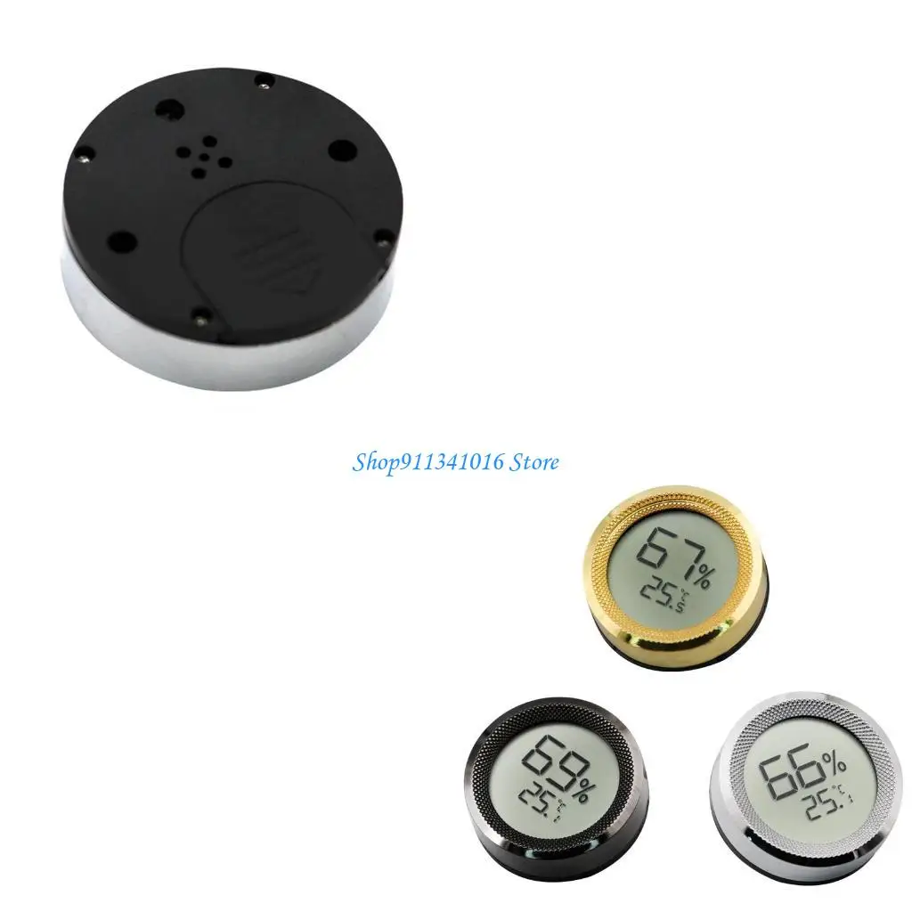 Mini Digital Display Cigar Hygrometer Thermometer Temperature Gauge for Humidors Cigar Jars Incubators Guitar for Case