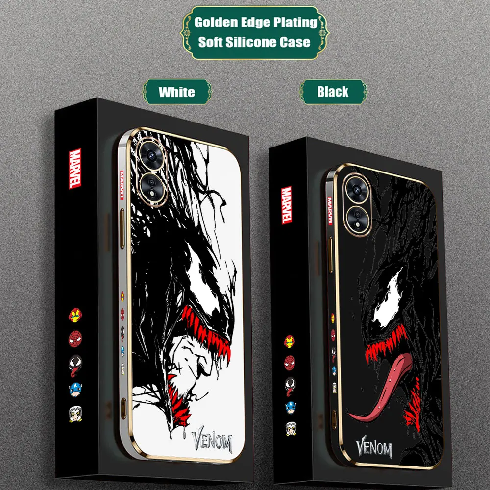 Marvel Venom Comic Art Case For OPPO A98 A94 A93 A92S A92 A91 A83 A78 A76 A74 A73 A72 A71 A59 A58 A57 A55 A54 A53 A39 A38 Cover