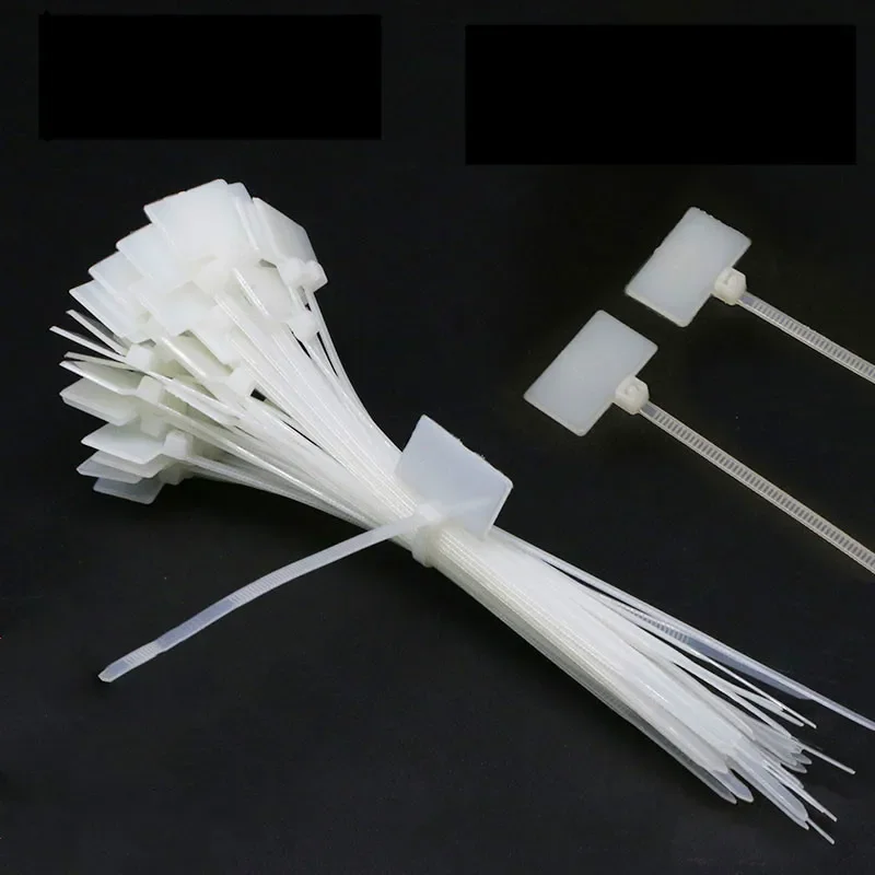 50/100 Viên Khóa Kéo Dây Viết Dây Cáp Nhãn Mark Thẻ Nylon Tự Khóa Thắt Dây Cáp Mạng bút Đánh Dấu Dây Dây Dây Khóa Kéo