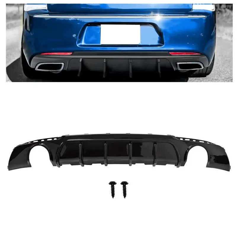 

Rear Bumper Diffuser Valance Shark Fins Gloss Black Fits for CHRYSLER 300 2015-2023