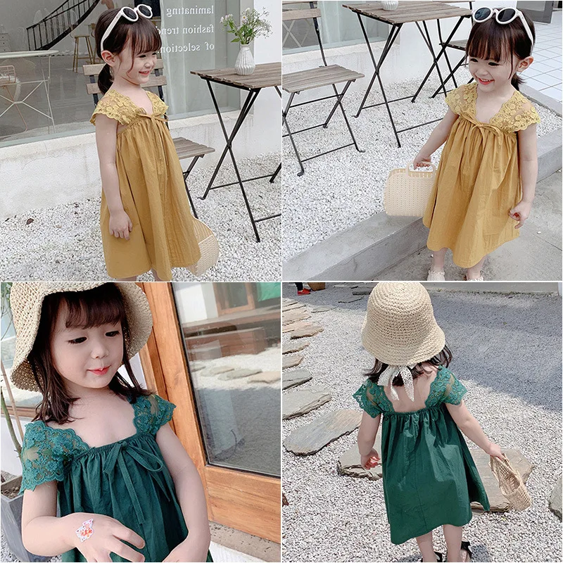 

Girls' lace court dress princess dress26New summer children's clothing wholesale3-8Years Old