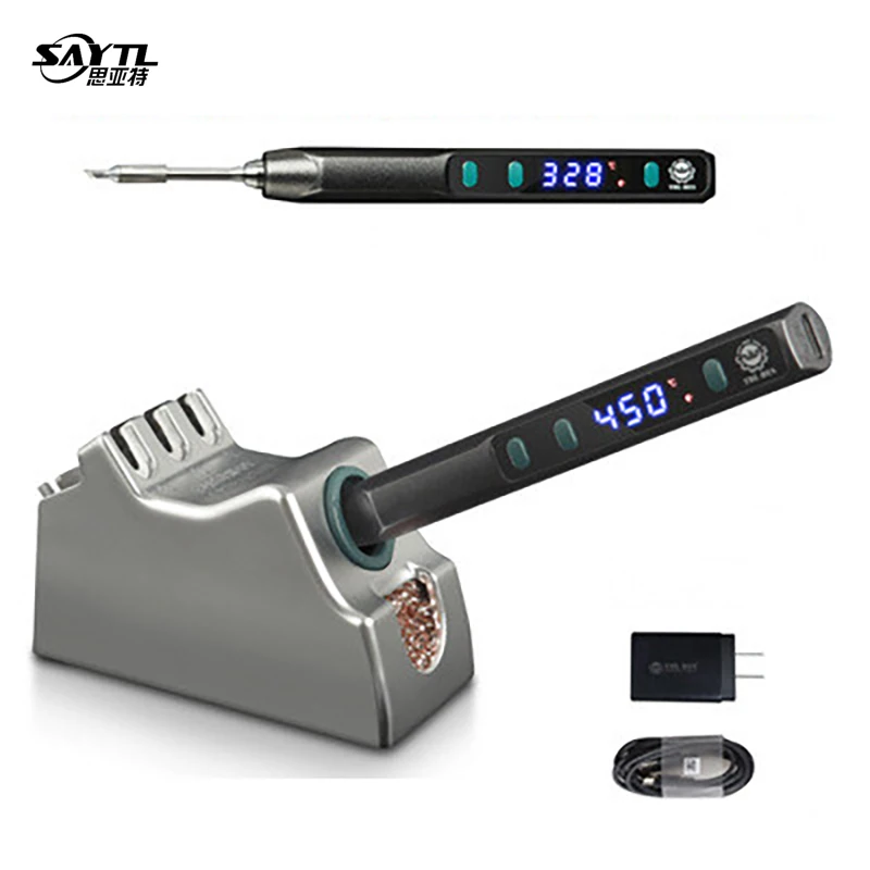 Portable USB Soldering Iron LCD digital display Soldering Stations Professional 2S Fast Heating Rework Station BGA Repair Tools