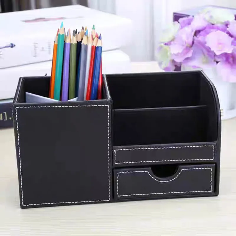 

Basupply 1Pc Desktop Pen Holder Stationery Holder Pencil Cosmetics Organizer for Desk Office School Storage Case Accessories