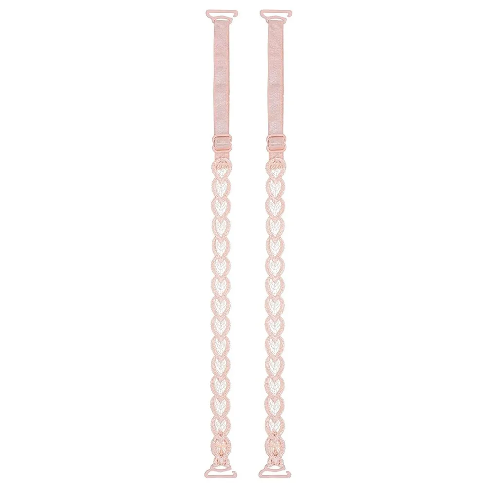 New Removable Heart Bra Straps Lace Elastic Heart Shoulder Belts Adjustable Anti-slip Bra Straps Replacement