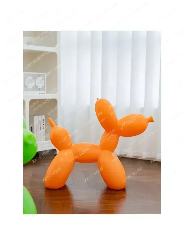 Nordic Creative Balloon Dog Low Stool Home Cartoon Children Chair Kindergarten Animal Seat Designer Puppy Stool