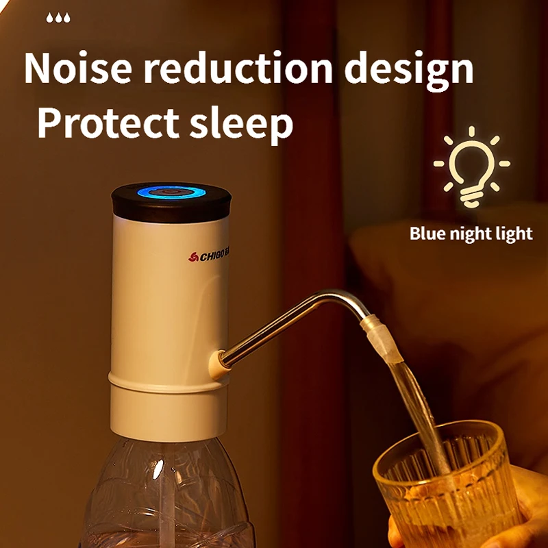 Wysokiej jakości pompa elektryczna gospodarstwa domowego ze stali nierdzewnej do pokoju salonu USB do wielokrotnego ładowania pompy jedno kliknięcie dozownik do wody czarny